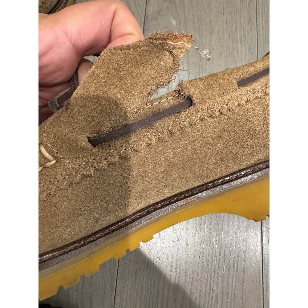 J. Crew Wallace & Barnes Boat Shoes Men's 8.5 Brown Leather Lace-Up Camping - Picture 11 of 12